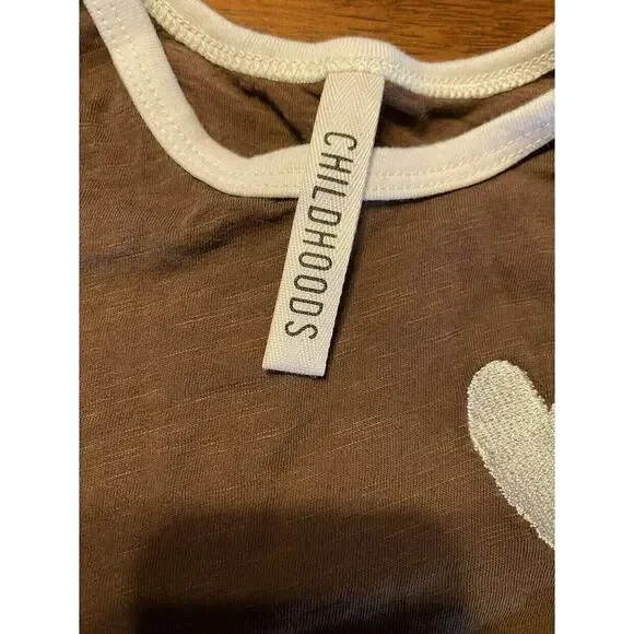 Childhoods (8/9) Mocha Ringer Tee With Heart - Picture 5 of 7